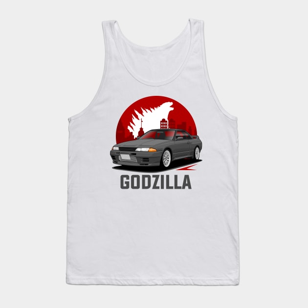 Skyline R32 GTR Godzilla Tank Top by squealtires